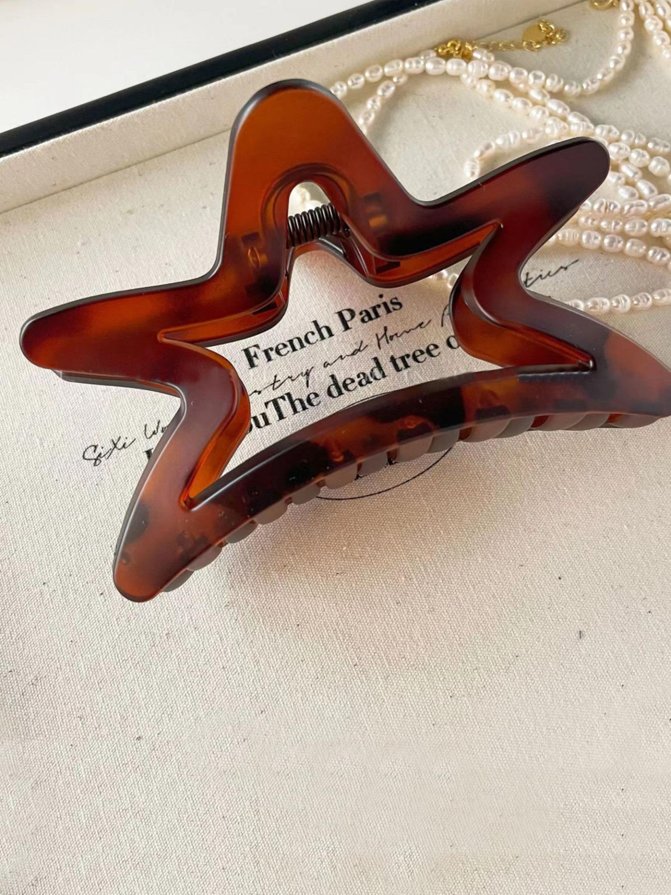 Hollow out Star Shaped Design Hair Claw, Simple Style Non-slip Hair Claw, Casual Versatile Hair Accessories for Women and Girls, Hair Clip