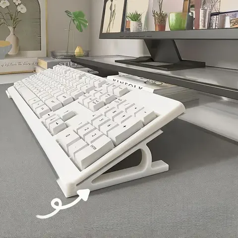 Ergonomic Keyboard Riser Stand, Anti-Slip Universal Holder, Multiple Colors Available, Office & Gaming Use, 2/4 Pieces Set, Pc Gaming Accessory