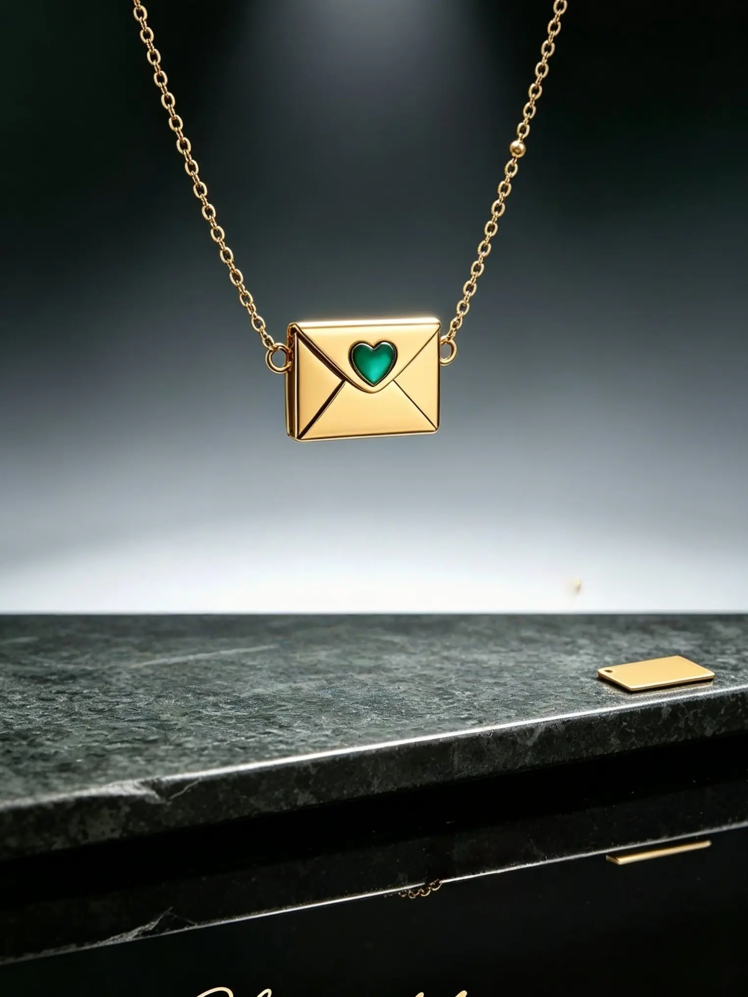 Openable Love Letter Locket Necklace, 18K Gold Plated Stainless Steel Custom Engraved Card Minimalist Daily Jewelry Gift for Women, Best Friend
