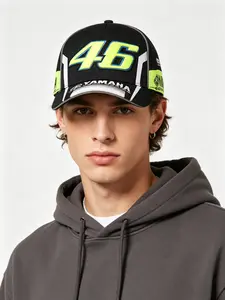 Four-Season Unisex Baseball Hat, Sun Protection Casual Sports Motorcycle Racing Cap, Letter Number 46 Yamaha Design, Outdoor Event Gear