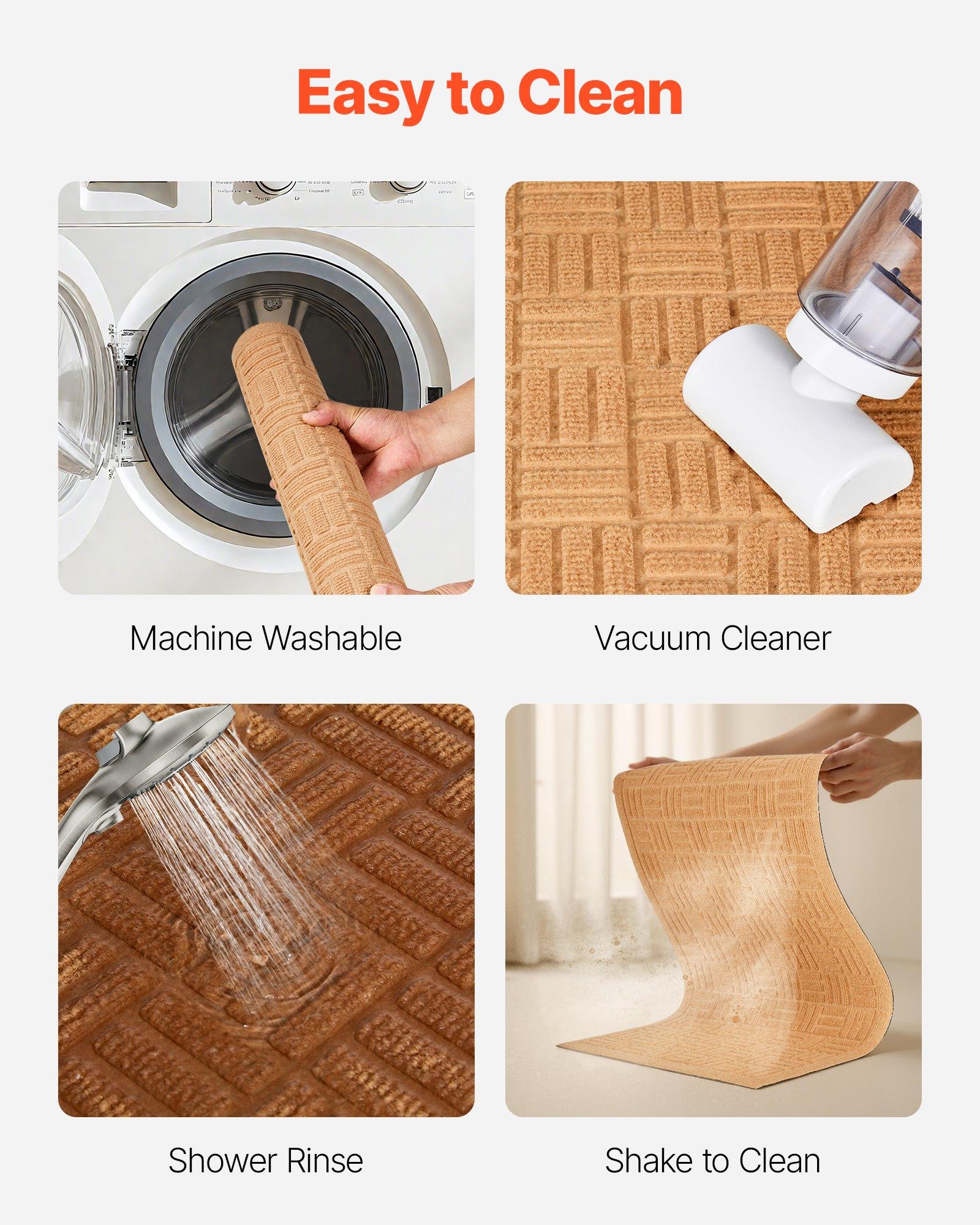 VEVOR Door Mat, 29.53 x 17.72 Inch, Front Door Mat Outside Entrance with Non-slip Rubber Backing, Dirt-Resistant & Absorbent, Easy to Clean, Low-Profile Doormat for for Entryway, Patio, Porch, Beige VEVOR Door Mat, 29.53 x 17.72 Inch, Front Door Mat Outside Entrance with Non-slip Rubber Backing, Dirt-Resistant & Absorbent, Easy to Clean, Low-Profile Doormat for for Entryway, Patio, Porch, Beige