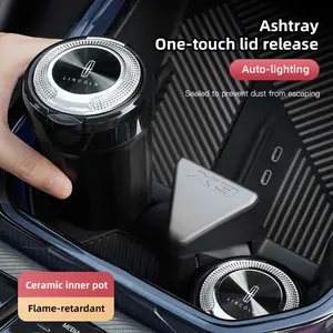 Car Cigarette Ashtray Cup With Lid For Lincoln Navigator Continental Nautilus Aviator MKZ MKX MKC MKT MKS Corsair Mark E