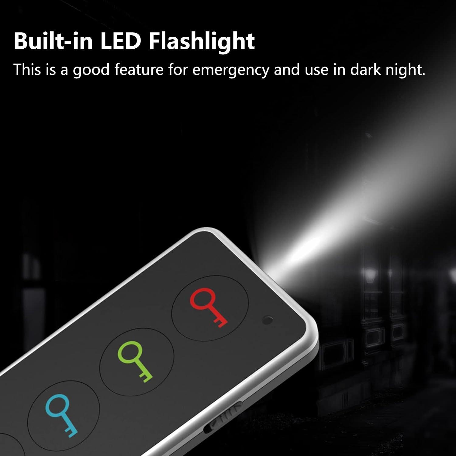 Key Locator, Wireless Rfid Locator Key Positioner with 4 Receiver & Led Flashlight Function Smart Key Finder #GLOBAL PICKS
