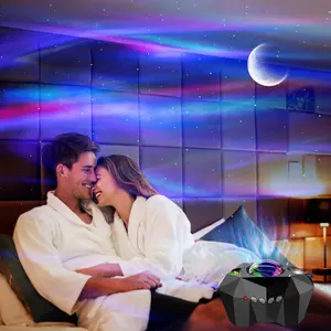 Galaxy Star Projector Lamp, Bluetooth Music Ocean Wave Night Light, USB LED Starry Sky Projector for Bedroom