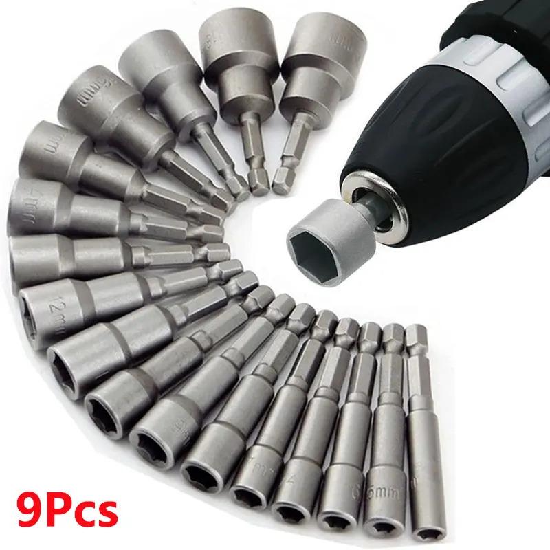 9/14pcs Hex Sockets Sleeve Nozzles Nut Driver Screwdriver Schroevendraaier Bits Sets Tools Socket Wrenches