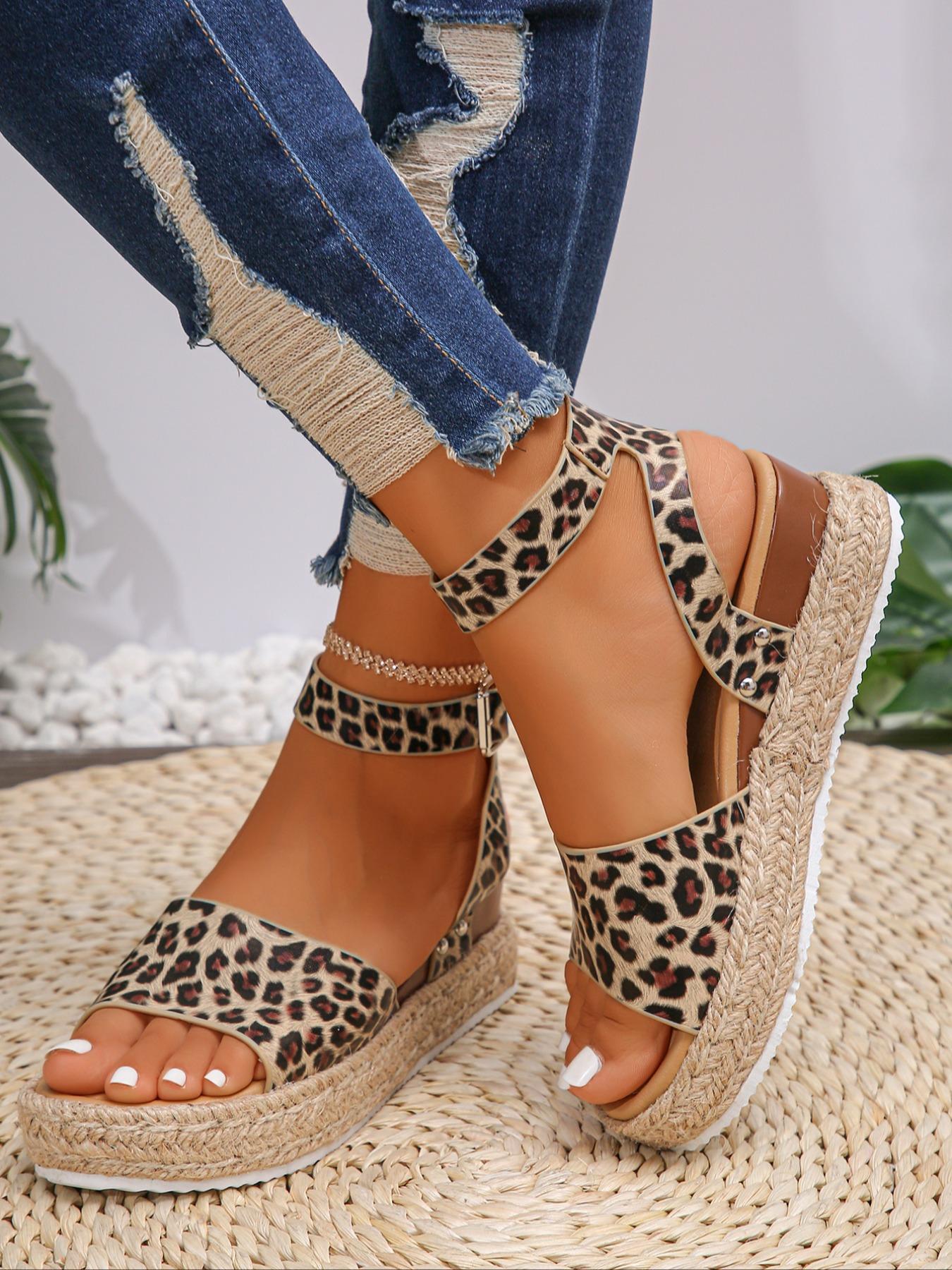 Women's Solid Color, 2024 Casual Comfortable Sandals for Summer, Lightweight All-match Flatform Shoes for Daily Wear, Fashionable Espadrilles Sandals