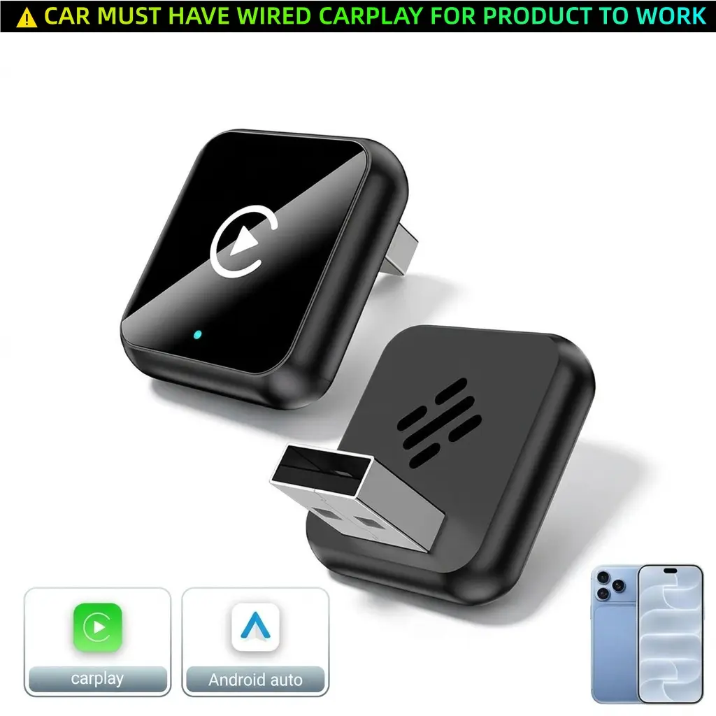 2027 Wireless CarPlay Adapter — An in-car Accessory That Converts Factory-installed Wired CarPlay/Android Auto Into A Wireless Connection; Designed Specifically To Upgrade Factory Car Systems That Originally Required A Wired Connection.