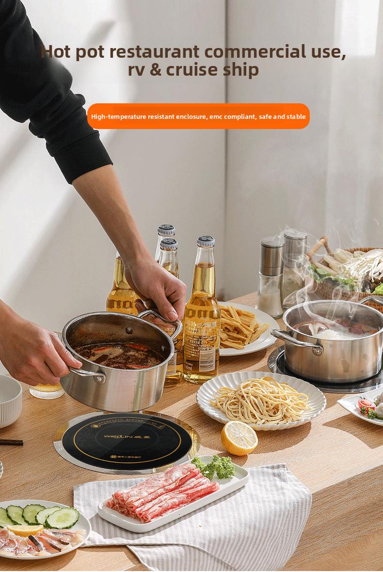 Embedded Mini Induction Cooker Single Hot Pot Touch & Wire-control Energy Saving Personal Shabu Shabu Stove