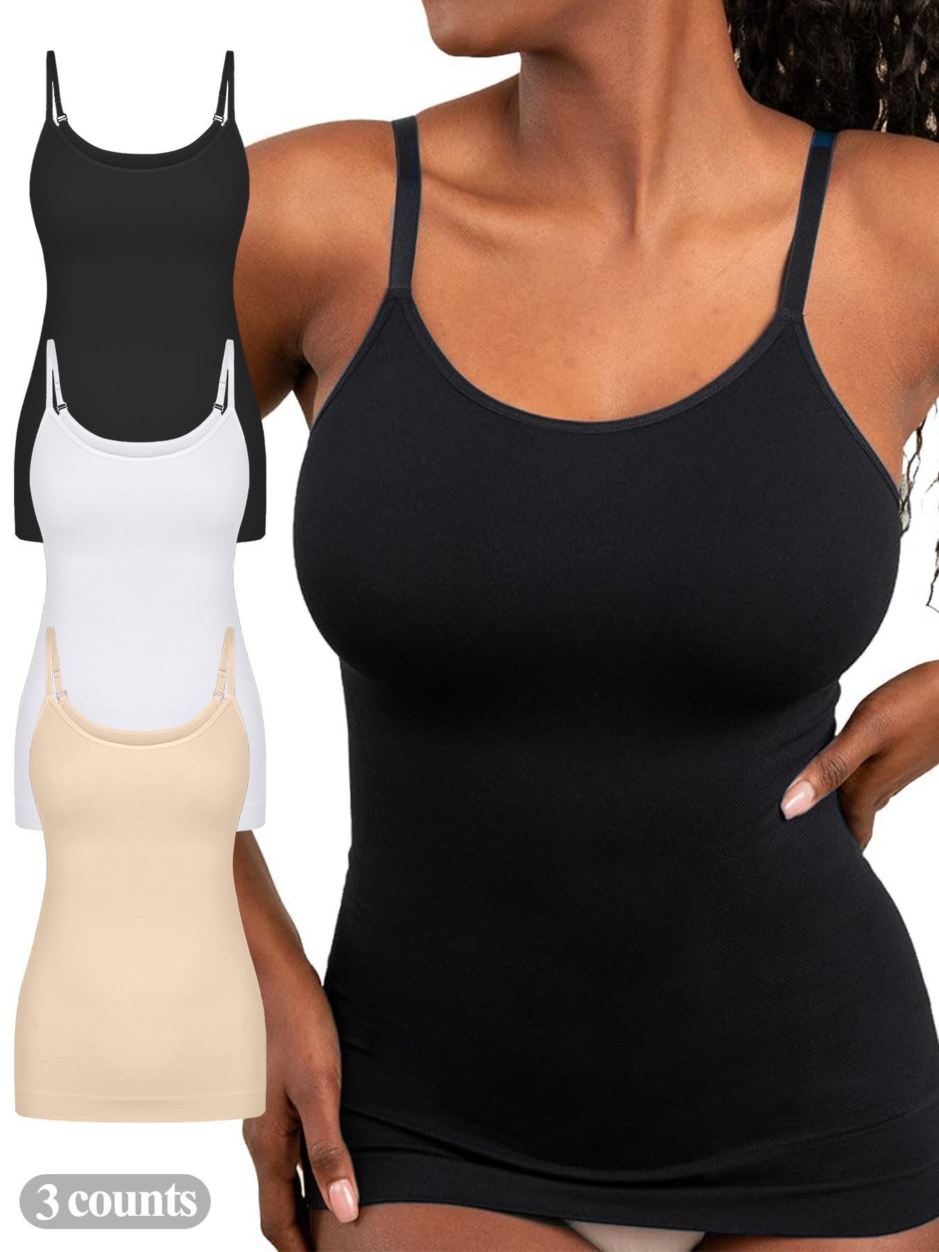 Women's Tummy Control Shapewear Tank Top, Scoop Neck Seamless Compression Camisole for Body Sculpting & Support