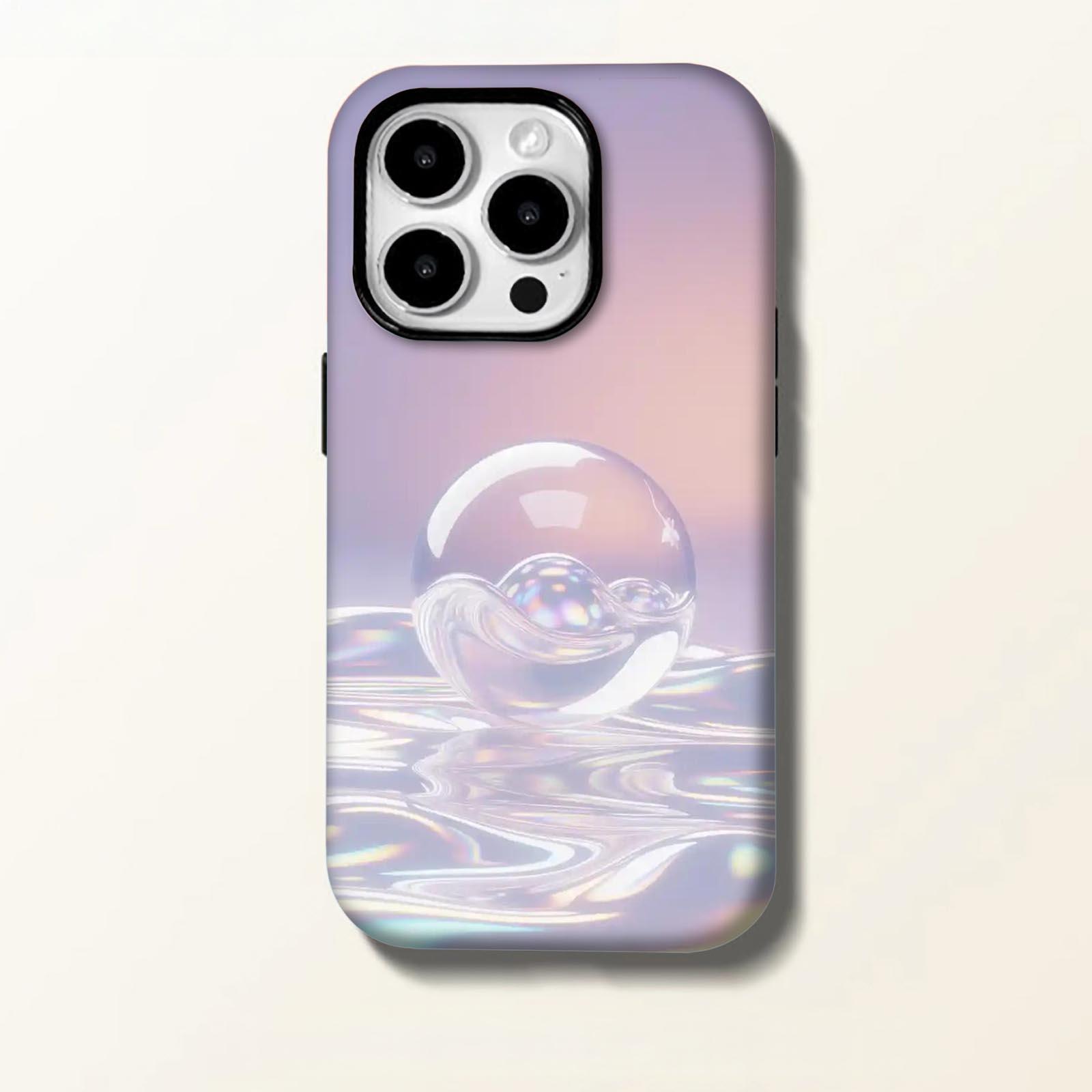 Sphere, reflection, pastel Soft And Hard Two-In-One Film Printed Full Pattern Case For IPhone 16 15 14 13 1211 Pro Max Plus Phone Case