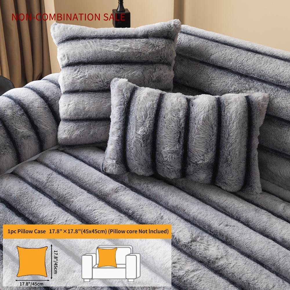 Modern Soft Plush Sofa Cover, Couch Slipcover, 1-Count Non-Slip Comfortable Sofa Cushion Cover and Pillowcase without Filler, Sofa Protector for Home Living Room, Bedroom and Hotel