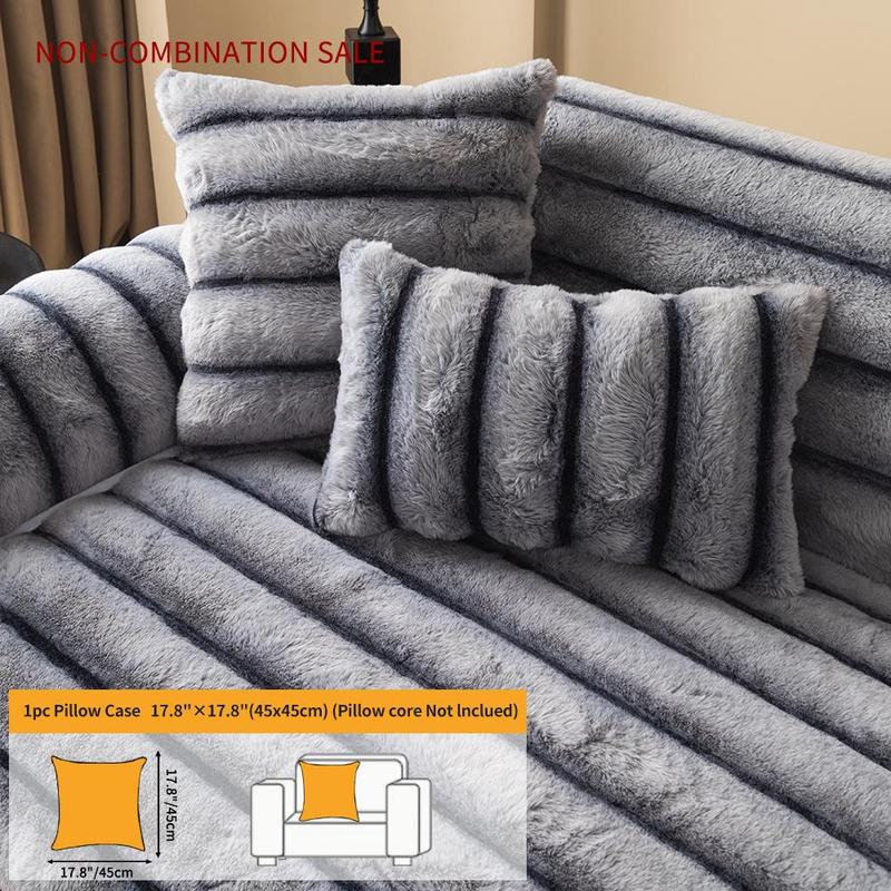 Modern Soft Plush Sofa Cover, Sofa Slipcover, 1 Count Non-slip Soft Comfortable Sofa Cushion Cover, Pillowcase without Filler, Sofa Protector for Home Living Room, Bedroom, Hotel