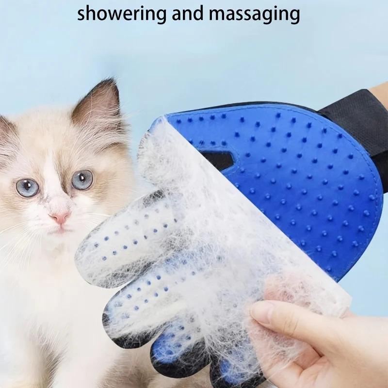 2PCS Pet Grooming Gloves Hair Removal Gloves with Hair Removal and Massage for Dogs and Cats To Remove Floating Hair Tools cat stuff