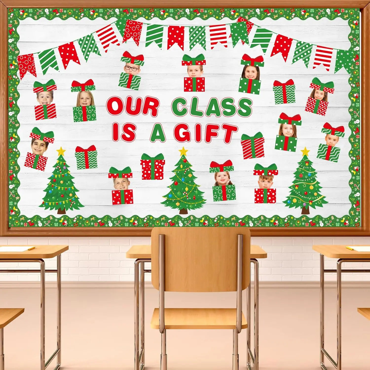 Christmas Bulletin Board Decorations Set Christmas Classroom Decoration Xmas Boxes Bulletin Board Decor Cutouts For Xmas Holiday Party Classroom School  Wall Decor