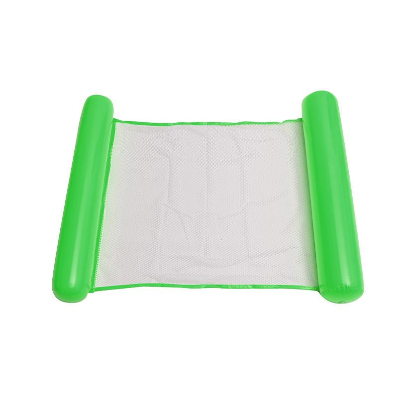 New inflatable floating lounger for outdoor use, foldable with backrest, mesh floating bed, water inflatable product, recliner floating bed