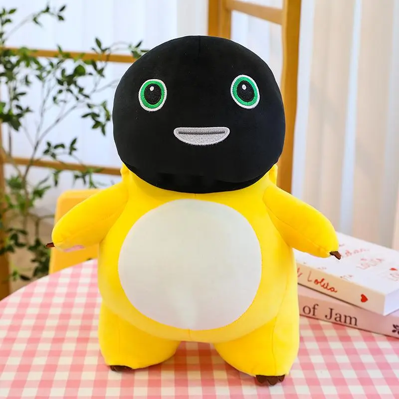 28cm  Milk Dragon Transforms Into Black Face Stuffed Plush Toy Cartoon Anime Milk Dragon Plush Doll Sleeping Pillow Girl Gift