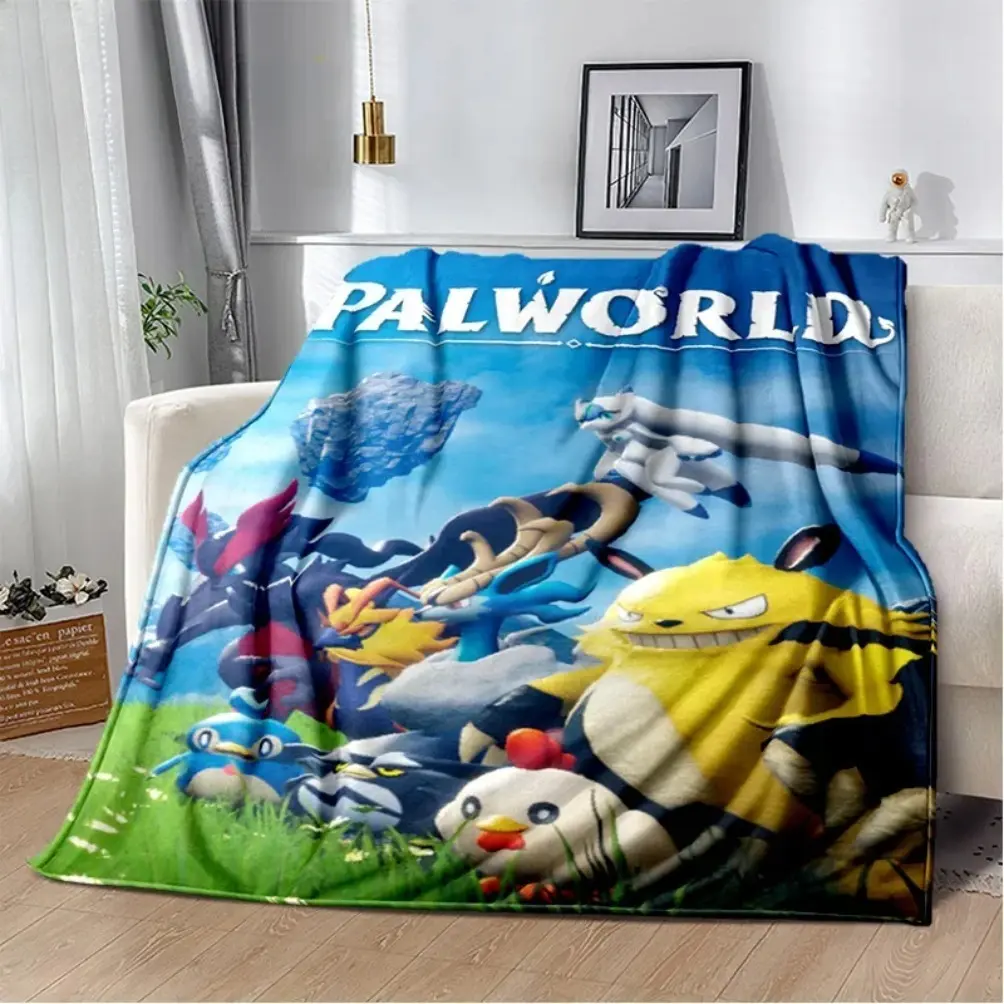 3D Cartoon Palworld Game Games Blanket,Soft Throw Blanket for Home Bedroom Bed Sofa Picnic Travel Office Rest Cover Blanket Kids