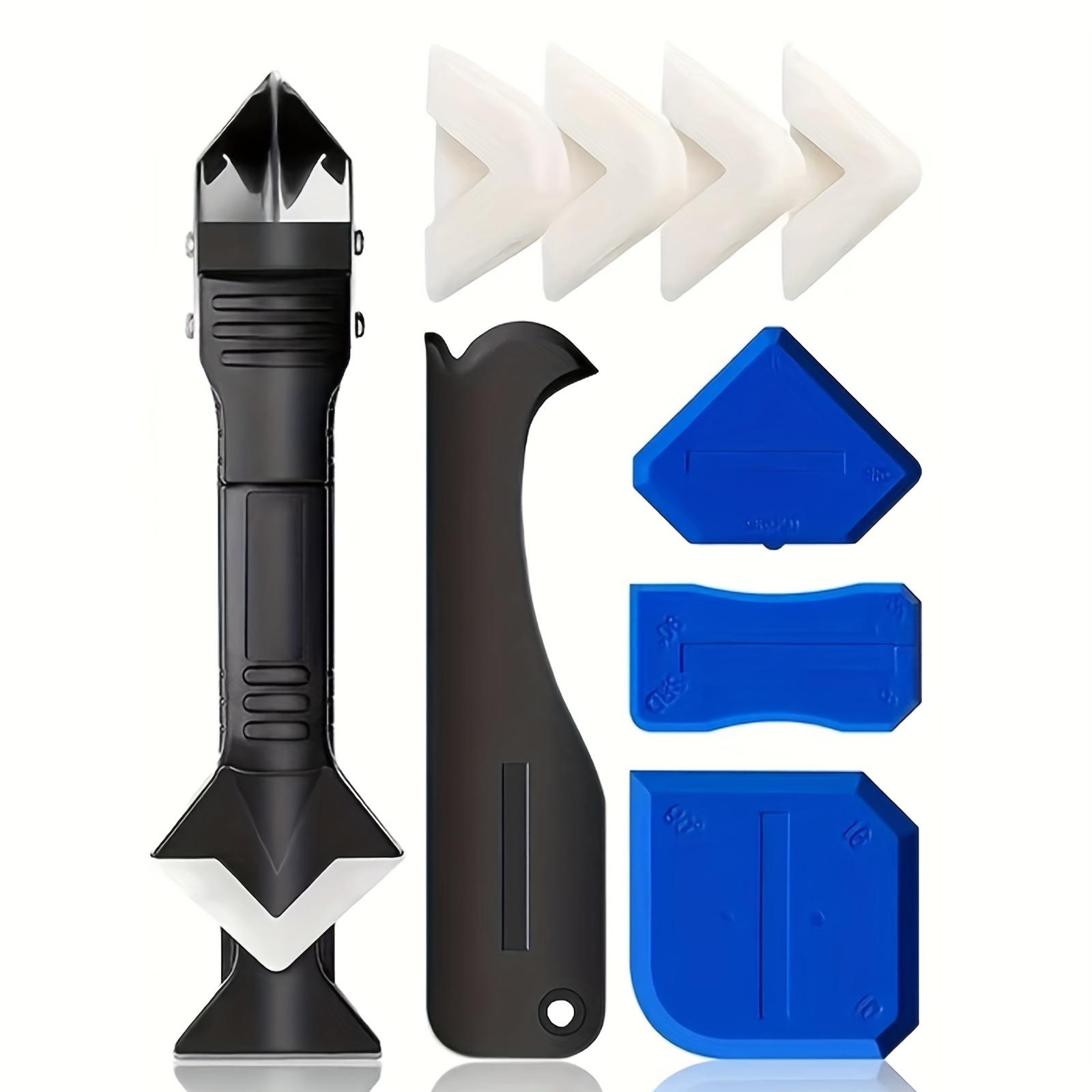 Multi-functional Silicone Edge Trimmer, Adhesive Scraper, Caulking Tool, Metal Glue Scraper