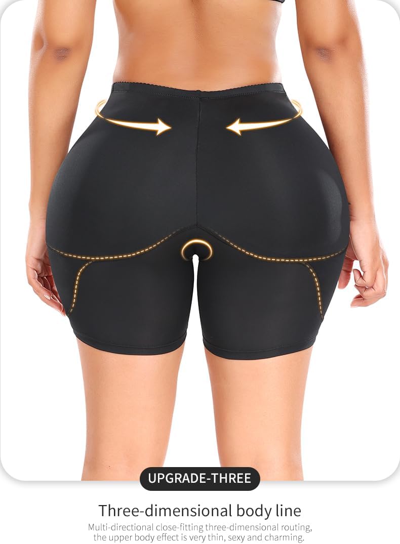 POP CLOSETS Padded Underwear for Women Tummy Control Shapewear Shorts Butt Pads Basic Womenswear Soft Breathable Solid Color Lingerie SpringStatements