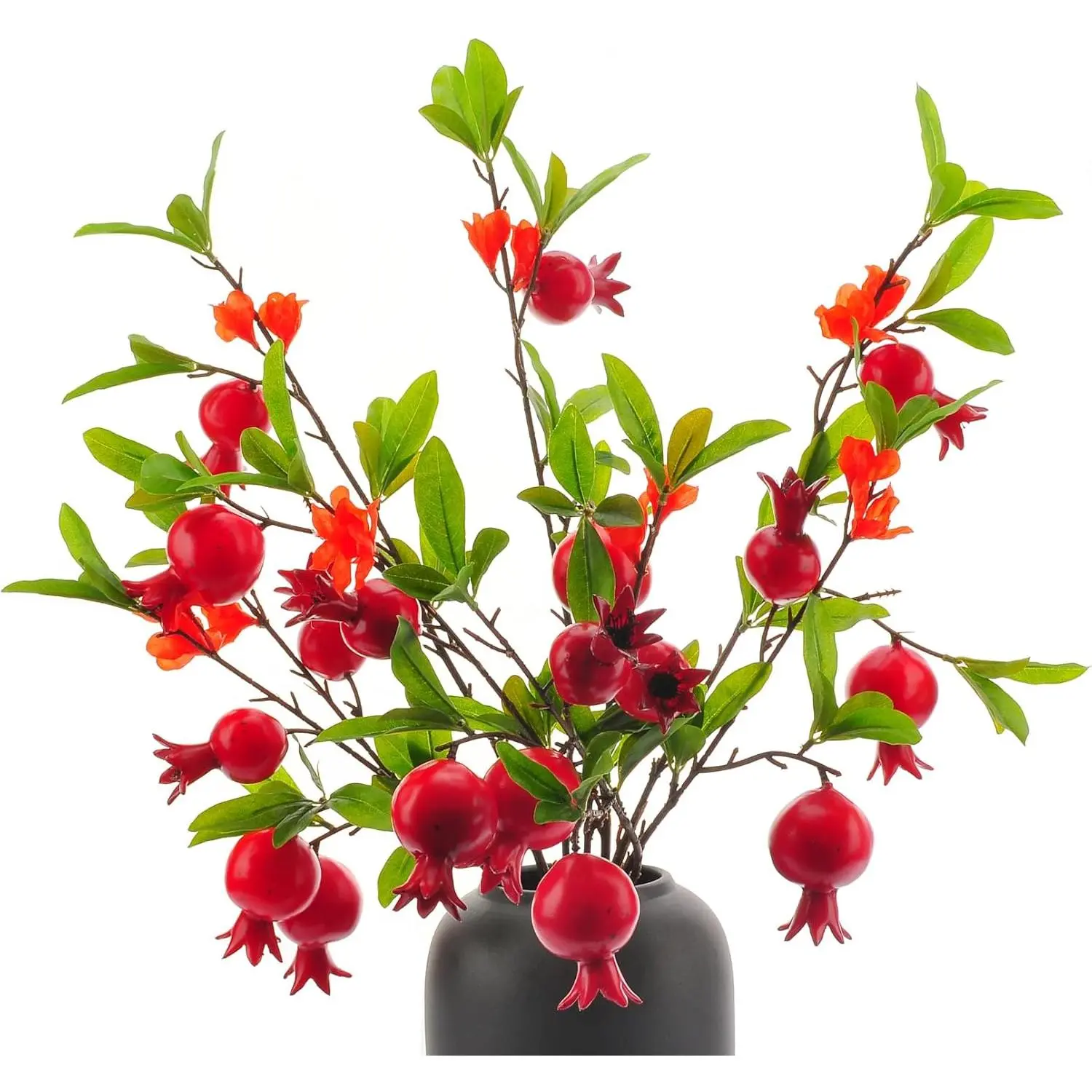 Artificial Pomegranate Fruit  3 count.37 inch lifelike  pomegranate. Pomegranate for decoration.simulated flower.artificial fruit.suitable for .office.festival.Flower Decoration