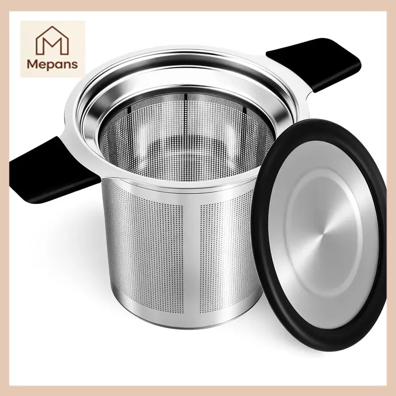 Stainless Steel  Infuser Steeper Strainer for Loose Leaf , Fine Mesh  Diffusers Ball Bag Filter Holder with Heat Proof Handles for Teapots, Mugs, Cups
