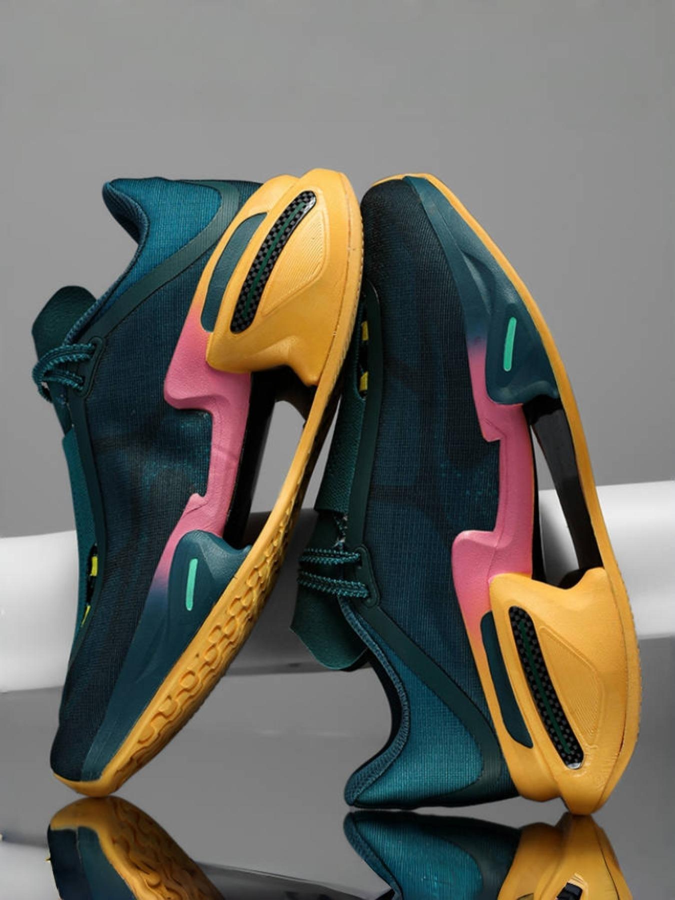 Unisex Street Style Ombre Design Running Shoes, Casual Sporty Breathable Comfortable Sneakers, Fashionable Sports Shoes for Daily Wear, Sports Athletic Shoes, Closed