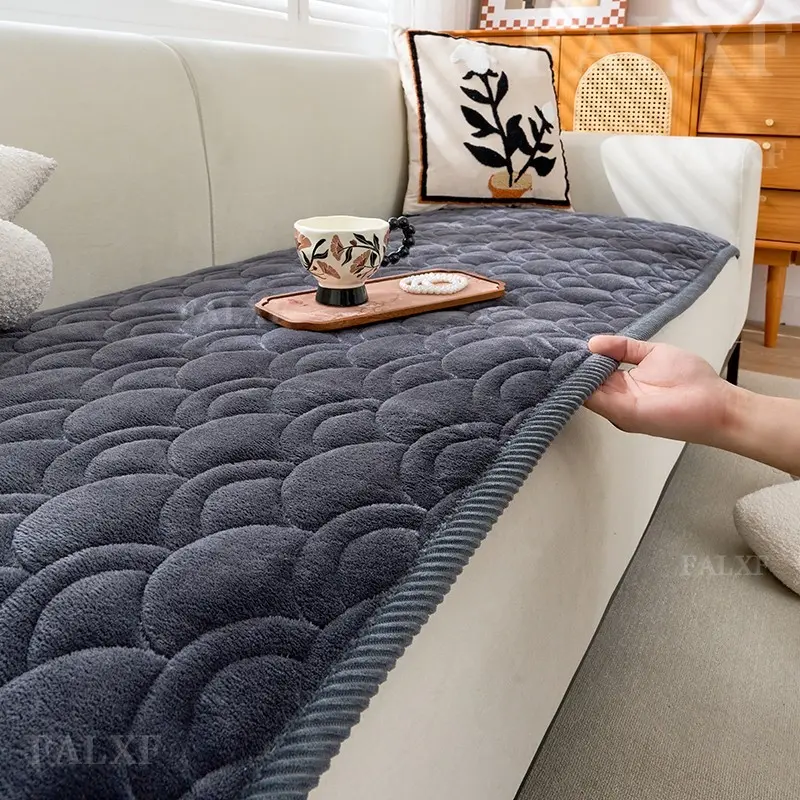 1pc Sofa Cushion Cover, All-Seasons Simple High-Quality Easy-Care, Non-Slip Durable Pet-Friendly, Fits 1/2/3/4 Seat Sofas, Living Room Bedroom Study Decor