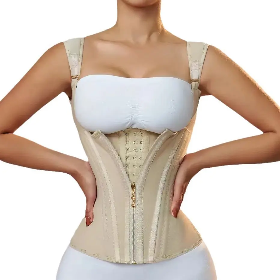 NBGRLVS Women's Compression Corset Shapewear - Tummy-Smoothing Vest, Adjustable Strap Faja Waist Shaper Tank Top for Workout