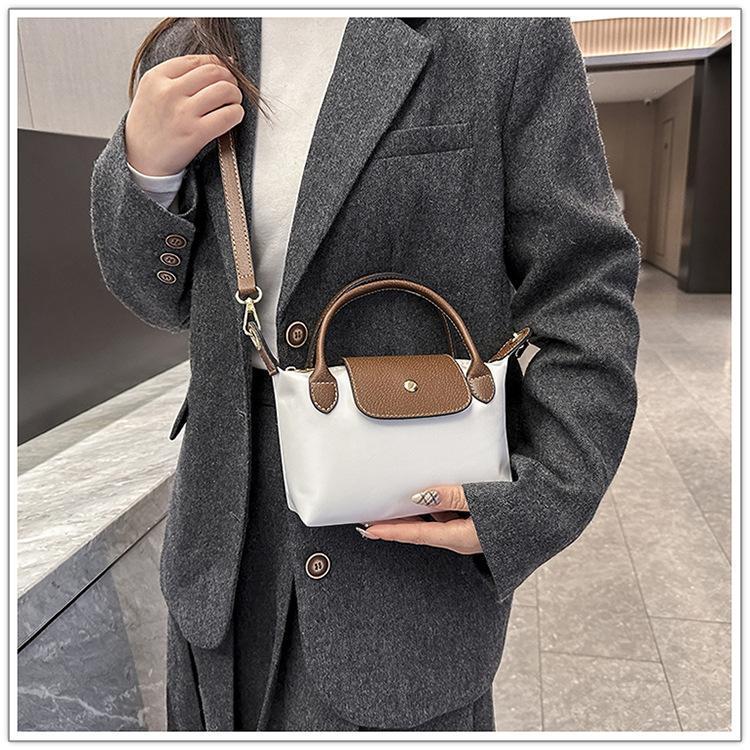 BIGWIG Nylon Mini Dumpling Bag, Waterproof Mini Coin Purse, Shoulder Bag, Crossbody Bag, Handbag, Versatile Daily Bag, Retro Style Bag, Soft Collapsed Shoulder Bag