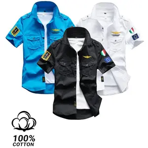 Men's Classic Short Sleeve Uniform Shirt, Solid Color Button Up Work Shirt with Shoulder Straps, Versatile Tactical Polo Alternative for Security, Bouncer, Doorman or Construction Site.