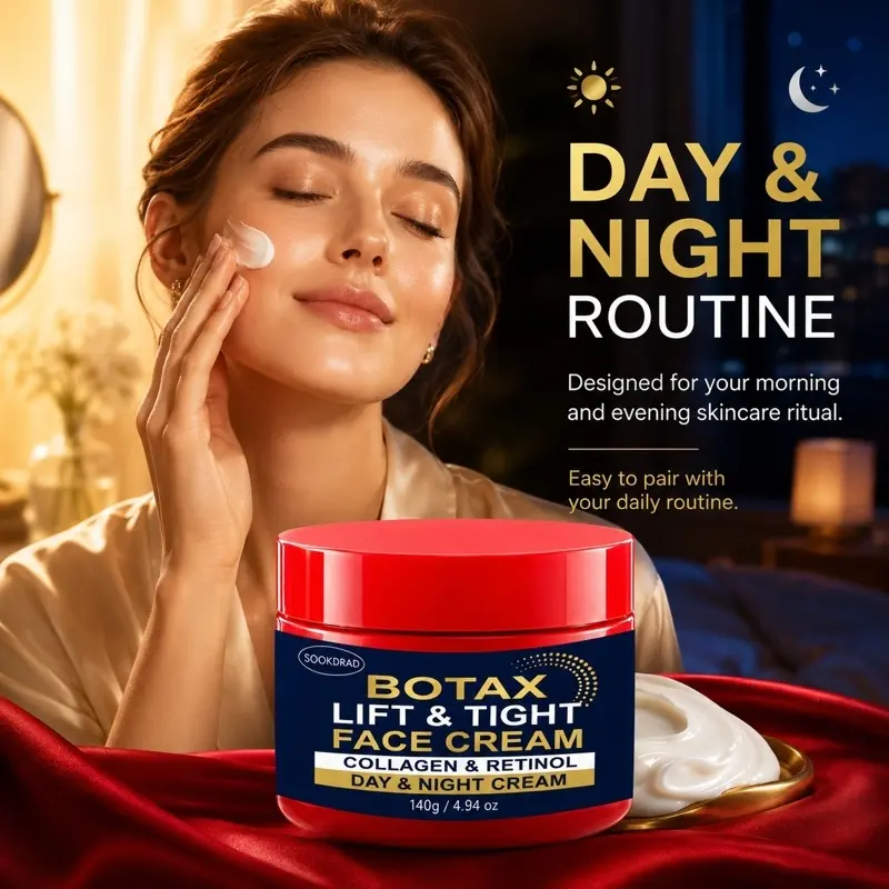 BOTAX Lift & Tight Face Cream, Collagen, Retinol, Day Night Cream, Firming, Lifting, Facial Skincare, All Skin Types, 140g