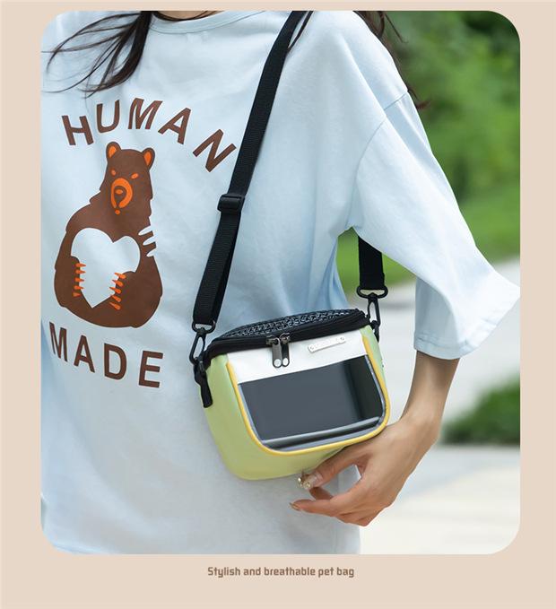 Hamster Pet Travel Bag Lightweight Breathable Chinchilla Hedgehog Small Pet Supplies Cross-Border Portable Carrying Handbag for Small Animals