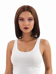 5x1 Bob Wig, P4/27 Salon-Grade Gradient Human Hair, 8-16 Inch Full Length, 180% Voluminous Density, 3D Face-Flex Design, Glue-Free Buckle