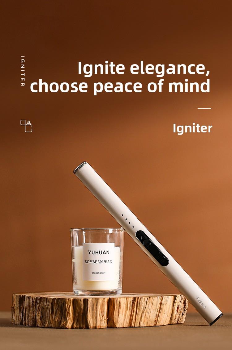 FaSoLa Aromatherapy Candle Igniter, Long-Handle Incense Lighter, Windproof Special Gas Stove Electronic Pulse Lighter