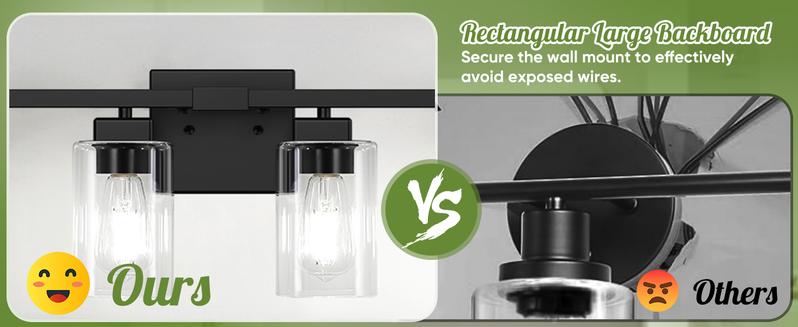 6-Light Bathroom Light Fixtures, Modern Black Vanity Light, Bathroom Lighting Fixtures Over Mirror, Matte Black Bathroom Wall Lamp, Wall Lights for Living Room Bedroom Hallway