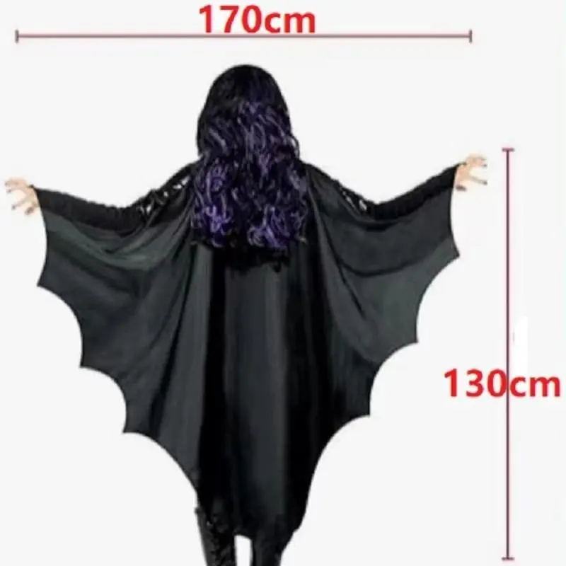 Halloween Cape Costume for Kids & Adults – Black Cape with Jumpsuit & Sleeves, Themed Outfit for Party & Cosplay​​