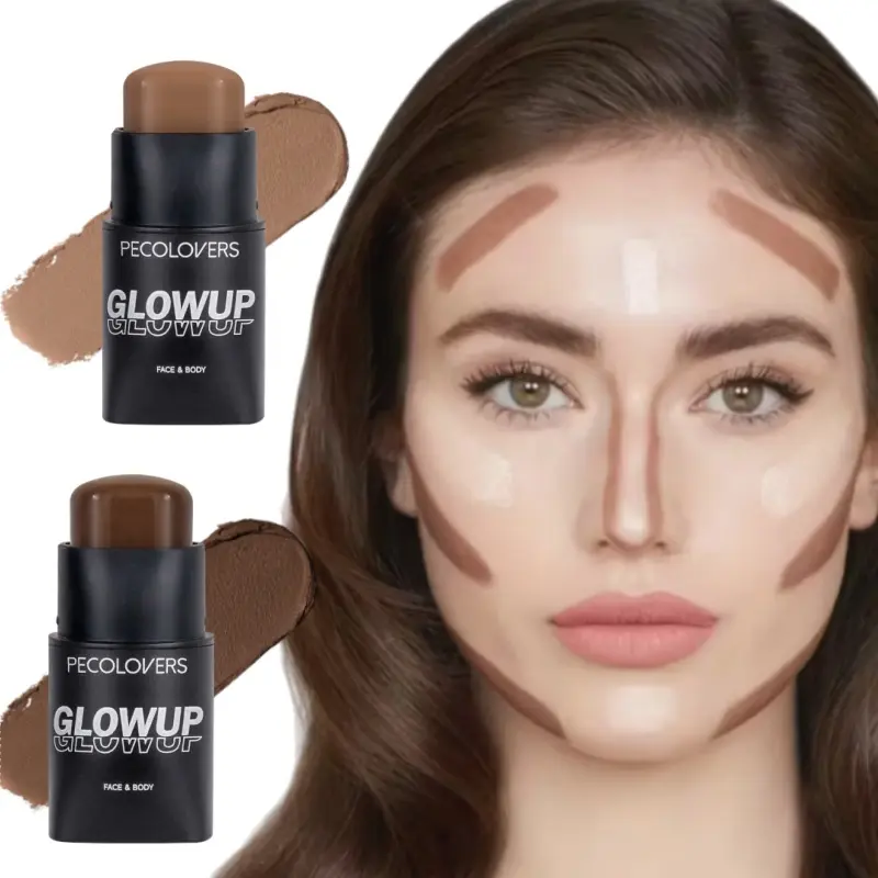 1PC Waterproof Long Lasting Face Bronzer Contour Concealer Foundation Face Corrector Full Cover Pores Dark Circles Contour Stick Face Makeup Primer Pen Cosmetics MULTI-USE COSMETIC STICK