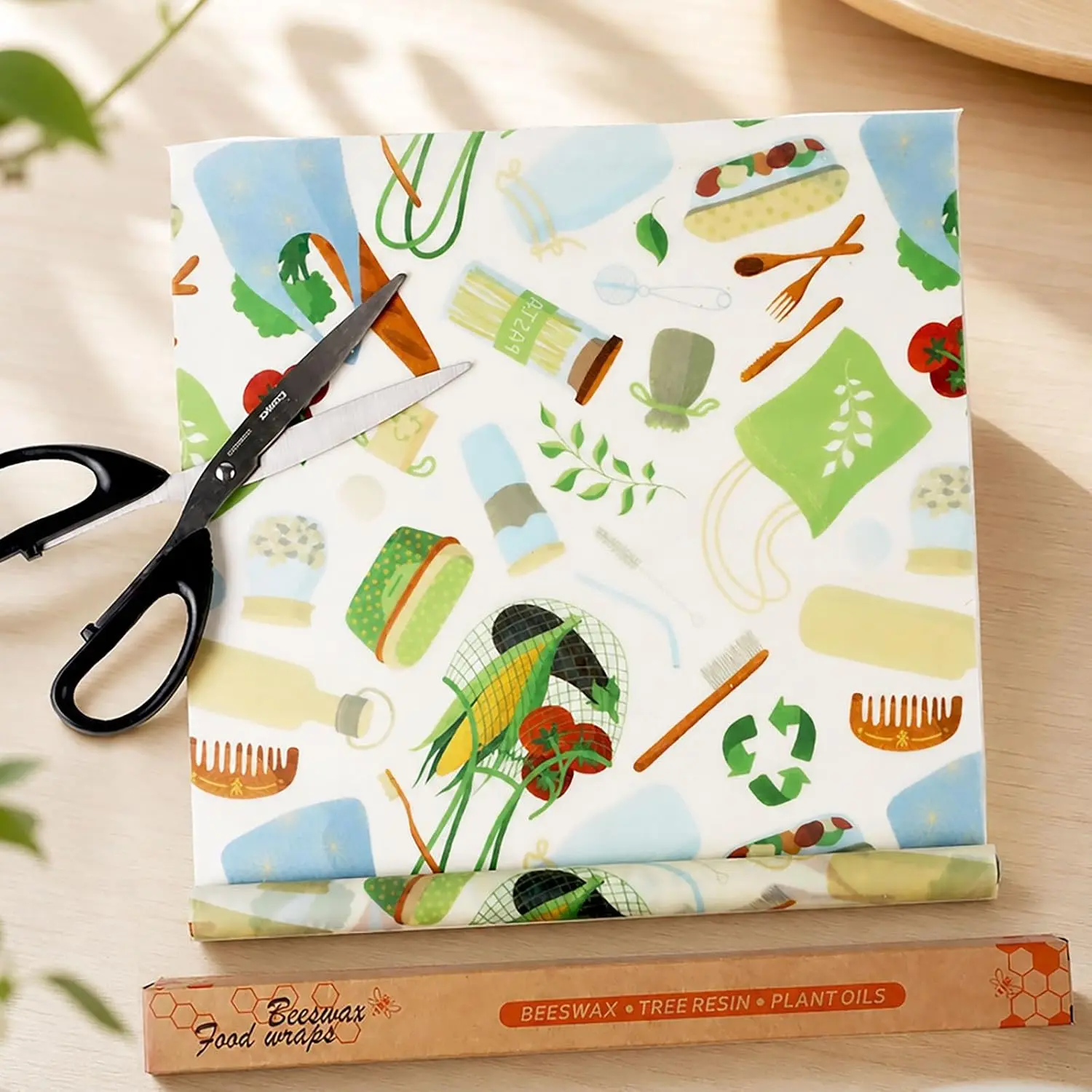 Beeswax Wraps for  - 12 x 40" Wax Paper Sheets for   Beeswax  Wraps for  Preservation & Storage  Wax Paper Roll for Cheese, Sandwich, Bread
