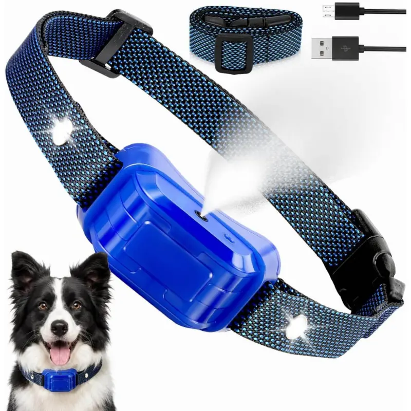 Citronella Bark Collar for Dogs, [No Spray Refill] Spray Dog Training Collar, Humane Citronella Dog Barking Collars, Safer Anti Barking Control Spray Collar for L/M/S Dogs Blue