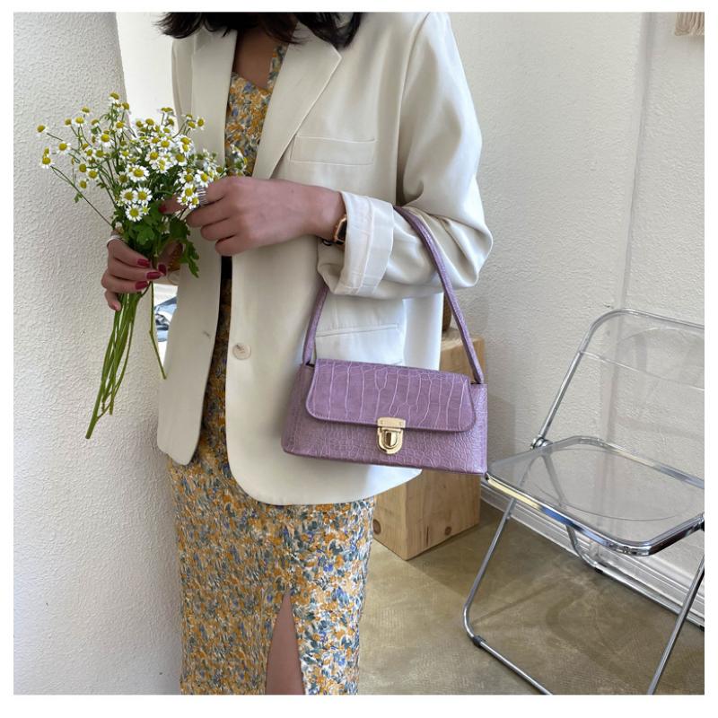 Women's Bag Popular Versatile Stone Pattern Shoulder Armpit