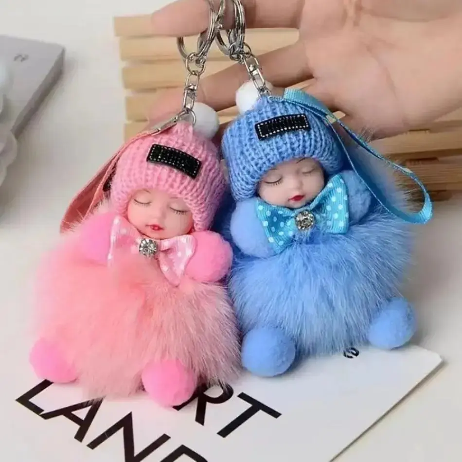 2-Pack Handmade Plush Doll Bag Charms, Cute Fabric Keychain for Purse with Lanyard, Fashion Commute Accessory, Lanyard For Keys, Fashion Bag, Fluffy Keychain, Cute Plushies, Lanyard Keyring