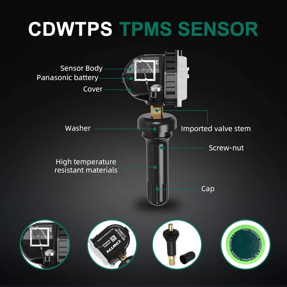 THE WELL KEPT Sensor 4-Pack, 315MHZ Tire Pressure Monitor System For Chevy Silverado,GMC,Buick,Cadillac,Hummer,Pontiac,SAAB,Saturn Replace#13598771,13598772,13586335,13581558,20923680 THE WELL KEPT Sensor 4-Pack, 315MHZ Tire Pressure Monitor System For Chevy Silverado,GMC,Buick,Cadillac,Hummer,Pontiac,SAAB,Saturn Replace#13598771,13598772,13586335,13581558,20923680