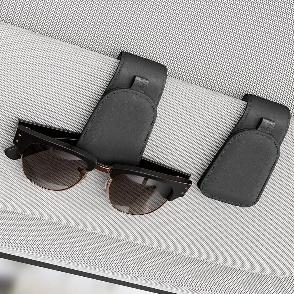 Sunglass Holder for  Visor, Black, 2 Packs | Suede Cloth, , Organizer for  Accessories