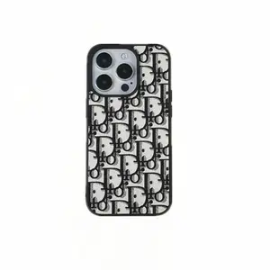 European and American Letter D Compatible with iPhone phone case 17 pro max 16/15/14 Pro Max Apple 13/17 Large Hole Phone Case Luxury High-end pocket-friendly cellphone cover gift Shockproof Magsafe iPhone Case slim other model