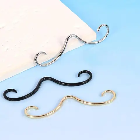 Stainless Steel Mustache Shaped Septum Ring, Septum Clicker, 1 Count/ 2 Counts Novelty Nose Piercing Jewelry, Nose Rings for Men & Women, Trendy All-match Body Jewelry for Birthday Gift