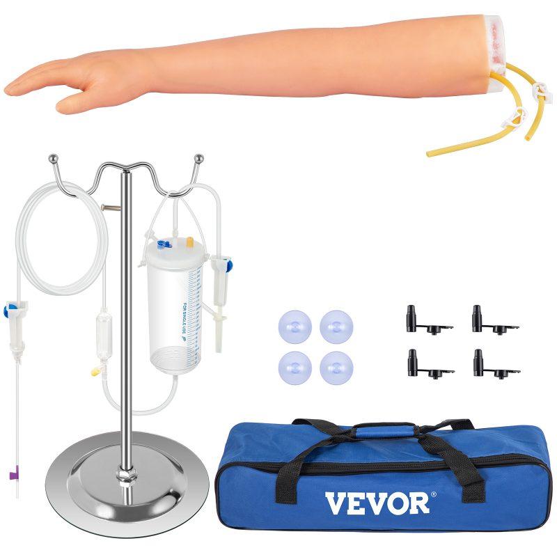 VEVOR 12 PCS Phlebotomy Practice Kit, IV Venipuncture Intravenous Training, High Simulation IV Practice Arm Kit with Carrying Bag, Practice and Perfect IV Skills, for Students Nurses and Professionals VEVOR 12 PCS Phlebotomy Practice Kit, IV Venipuncture Intravenous Training, High Simulation IV Practice Arm Kit with Carrying Bag, Practice and Perfect IV Skills, for Students Nurses and Professionals