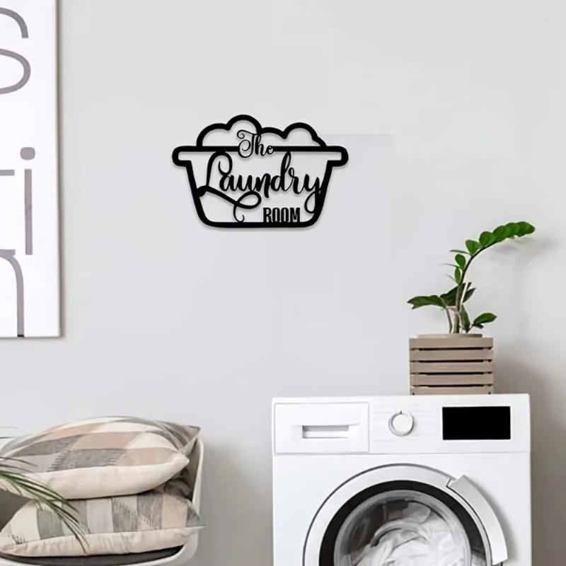 Laundry Room Letter Pattern Wall Art, Vintage Wall Decor Sign, Shabby Chic Design, Wall Hanging Decoration for Home Laundry Room, Garden Decoration Supplies