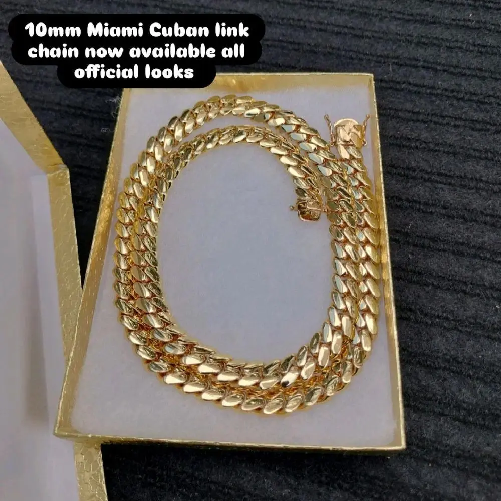 14K gold plated Miami Cuban Link 10mm chain 24"