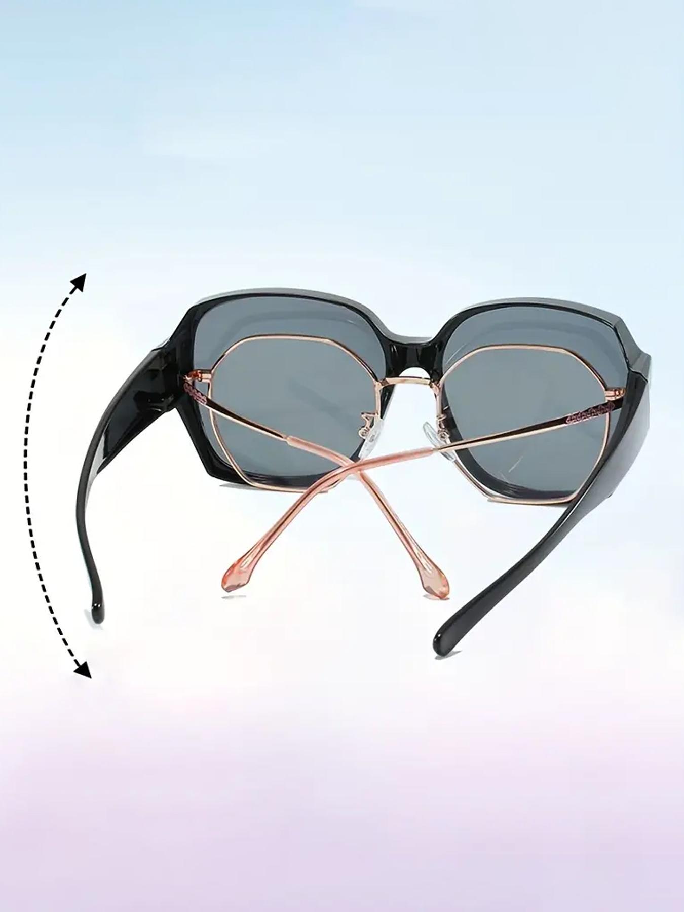 Unisex Minimalist Fit-over Sunglasses, Trendy Casual Sun Protective Sunglasses for Various Eyeglasses for Everyday Use, Fashion Accessories for Outdoor Activities