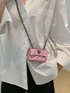 Women's Elegant Letter Design Crossbody Bag, Fashionable Versatile Chain Strap Crossbody Bag, Trendy All-match Crossbody Bag for Daily Use, Crossbody With Chain, Elegant Bags, Crossbody Purses